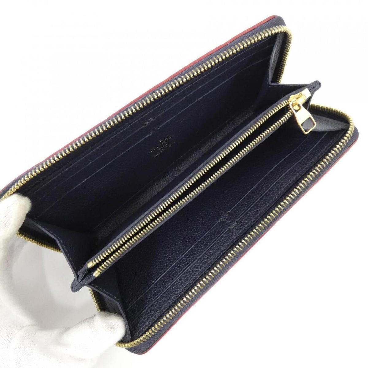Louis Vuitton Marine Rouge Leather Long Wallet (Bi-Fold) (Pre-Owned)