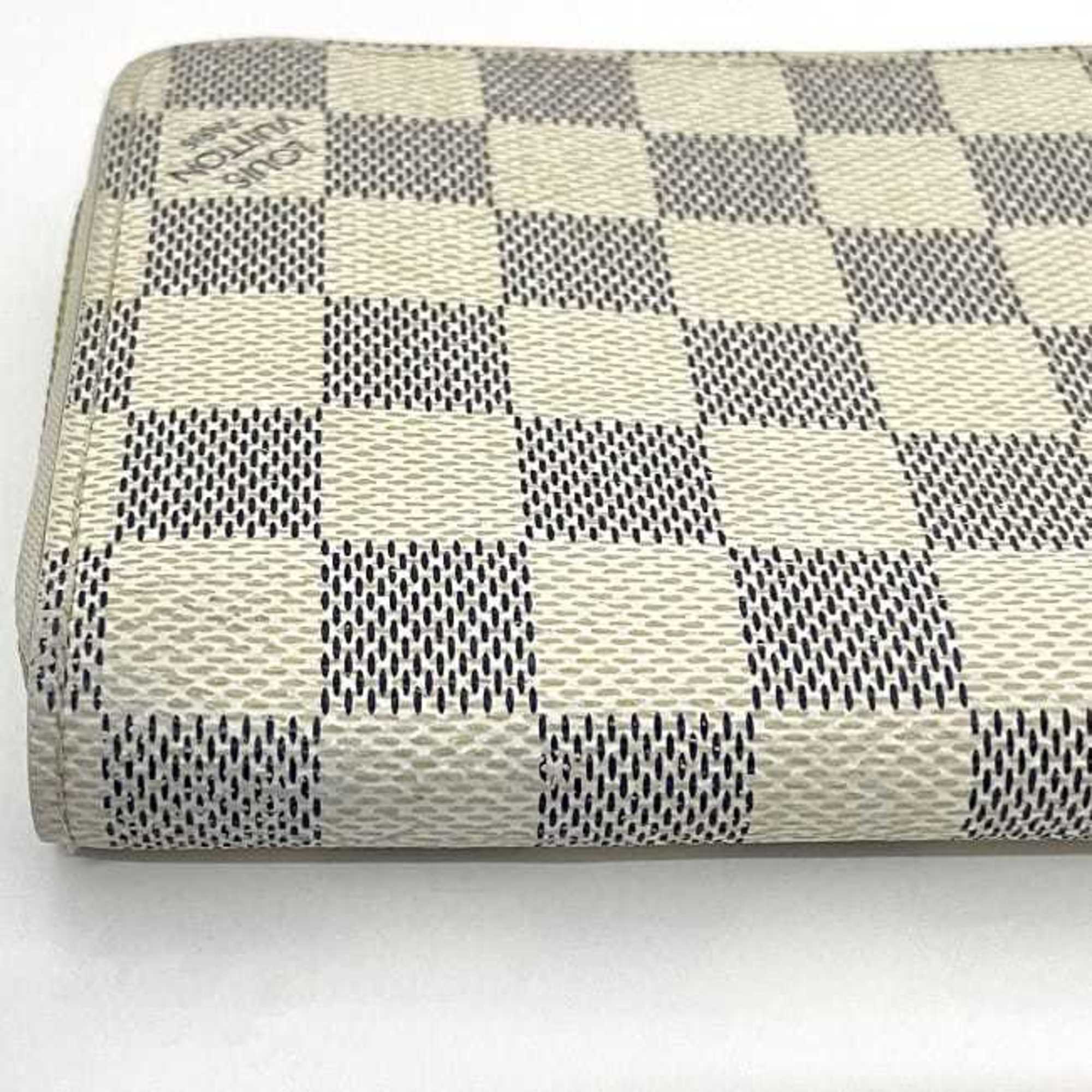 Louis Vuitton Gray White Damier Canvas Long Wallet (Bi-Fold) (Pre-Owned)