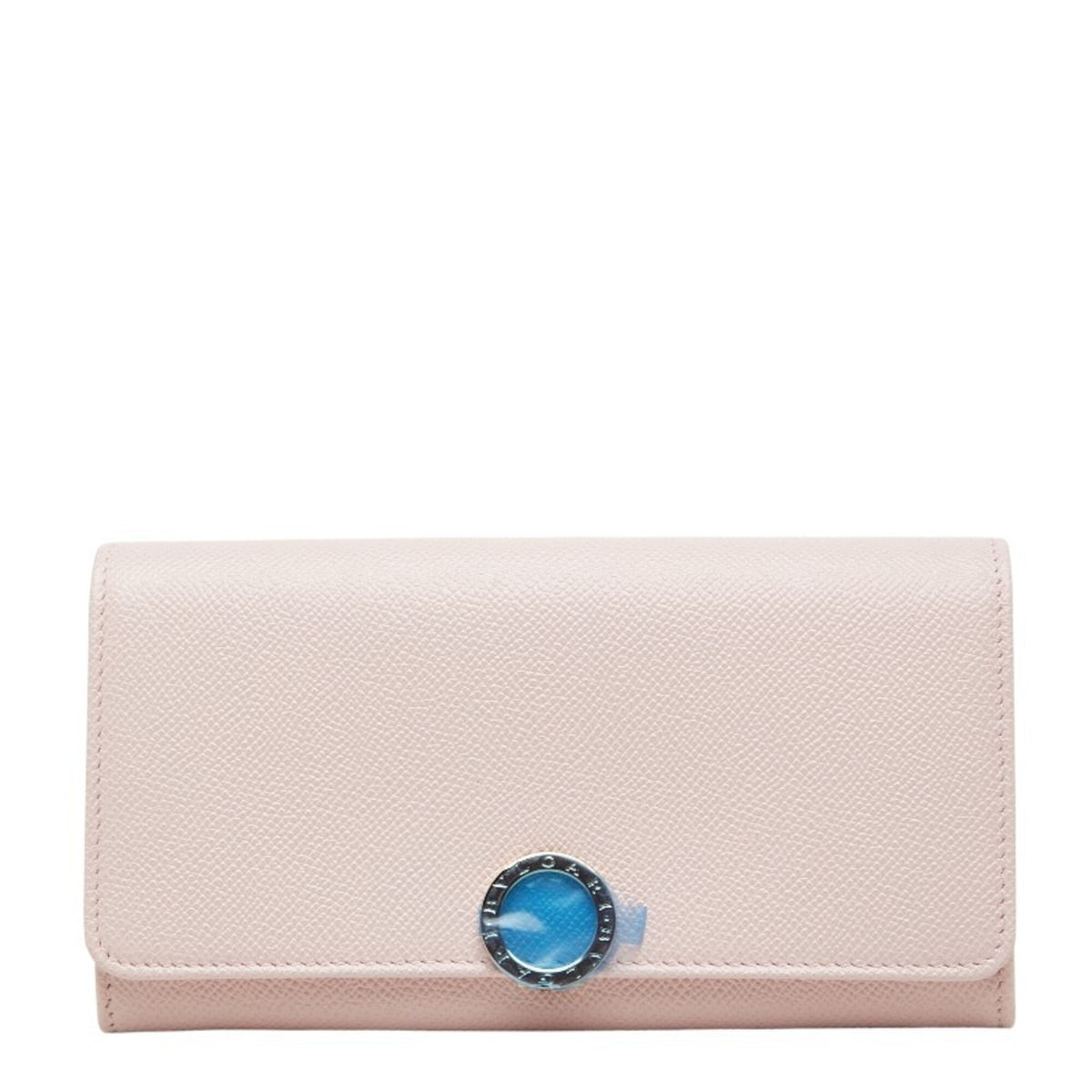 Bvlgari Pink Leather Long Wallet (Bi-Fold) (Pre-Owned)
