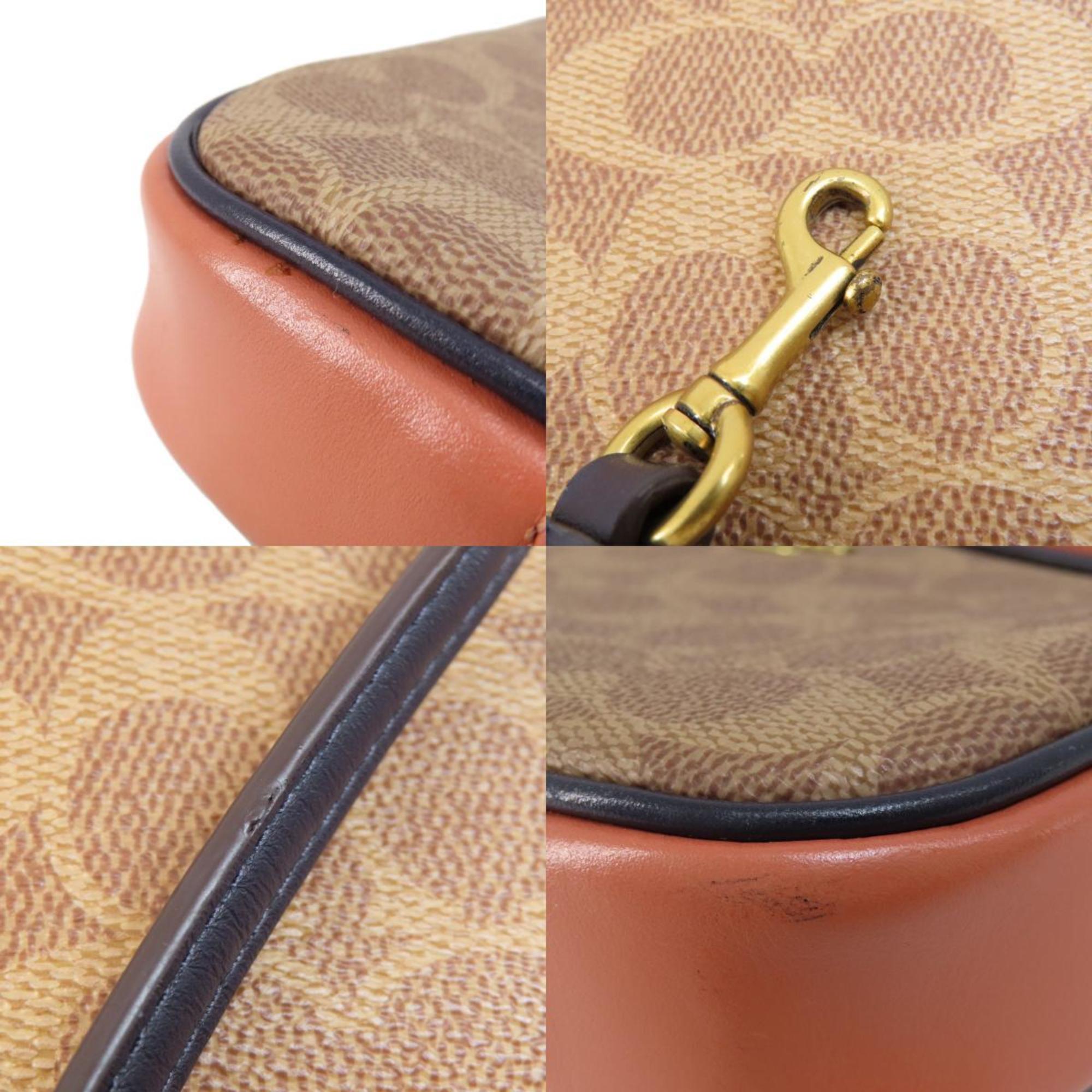 Coach Brown Pvc Shoulder Bag (Pre-Owned)