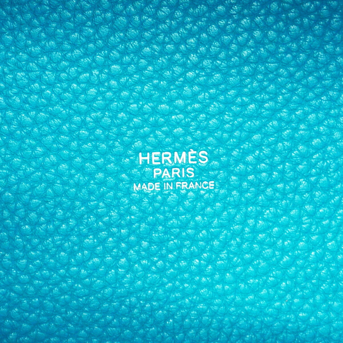 Hermes Turquoise Taurillon Clemence Leather Handbag (Pre-Owned)