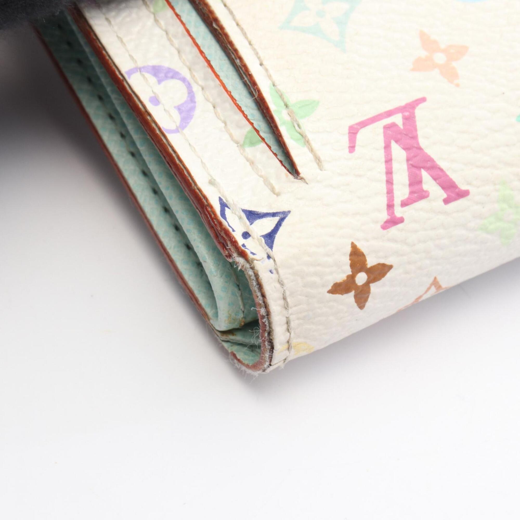 Louis Vuitton Blanc Multi-Color White Pvc Wallet (Tri-Fold) (Pre-Owned)