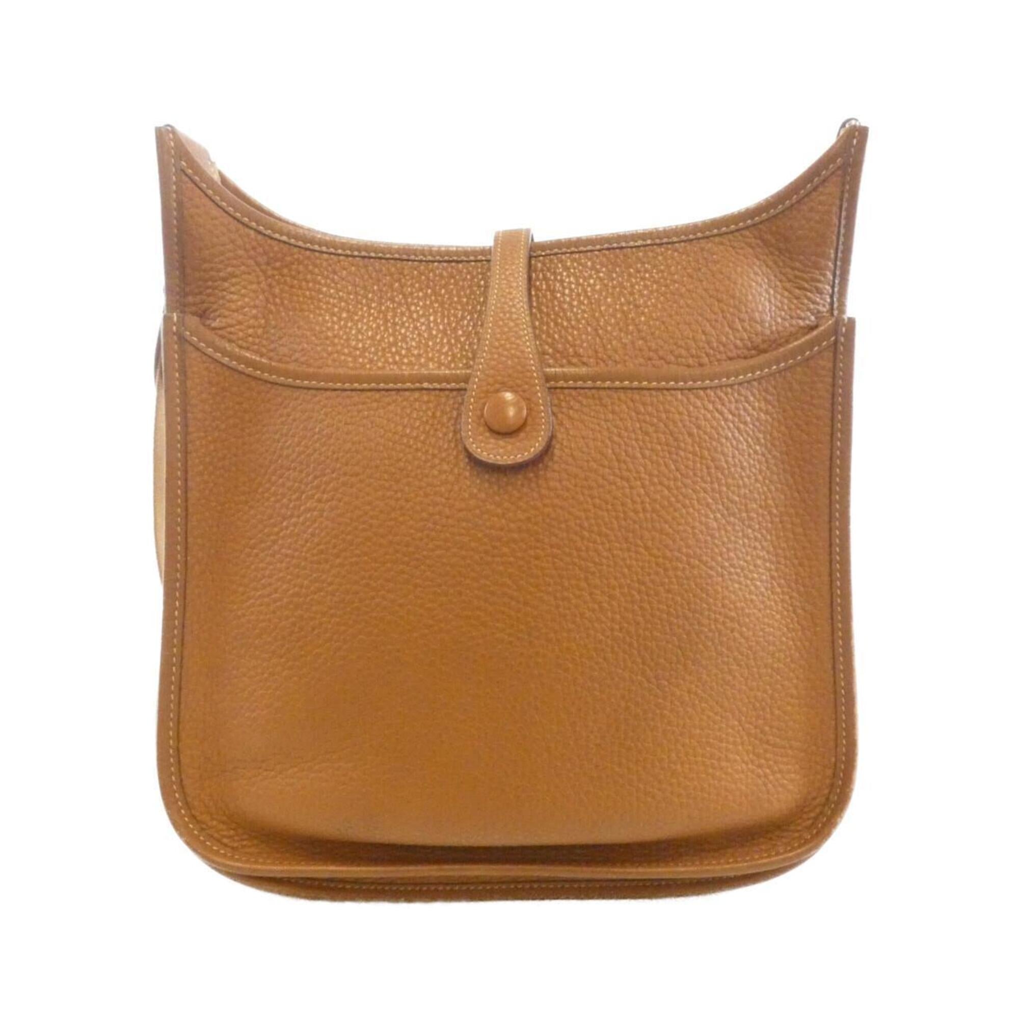 Hermes Gold Taurillon Clemence Leather Shoulder Bag (Pre-Owned)