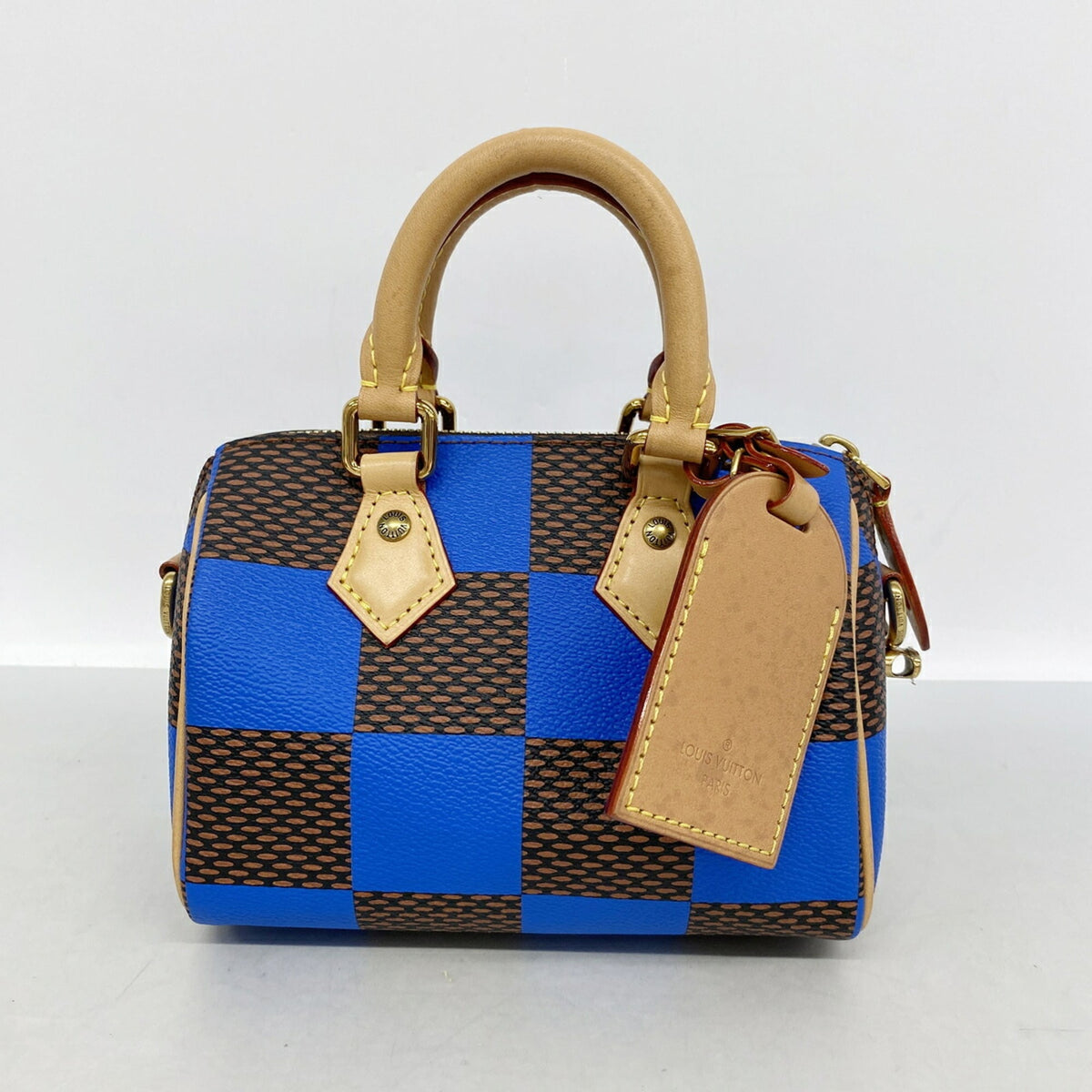 Louis Vuitton Blue Brown Handbag (Pre-Owned)