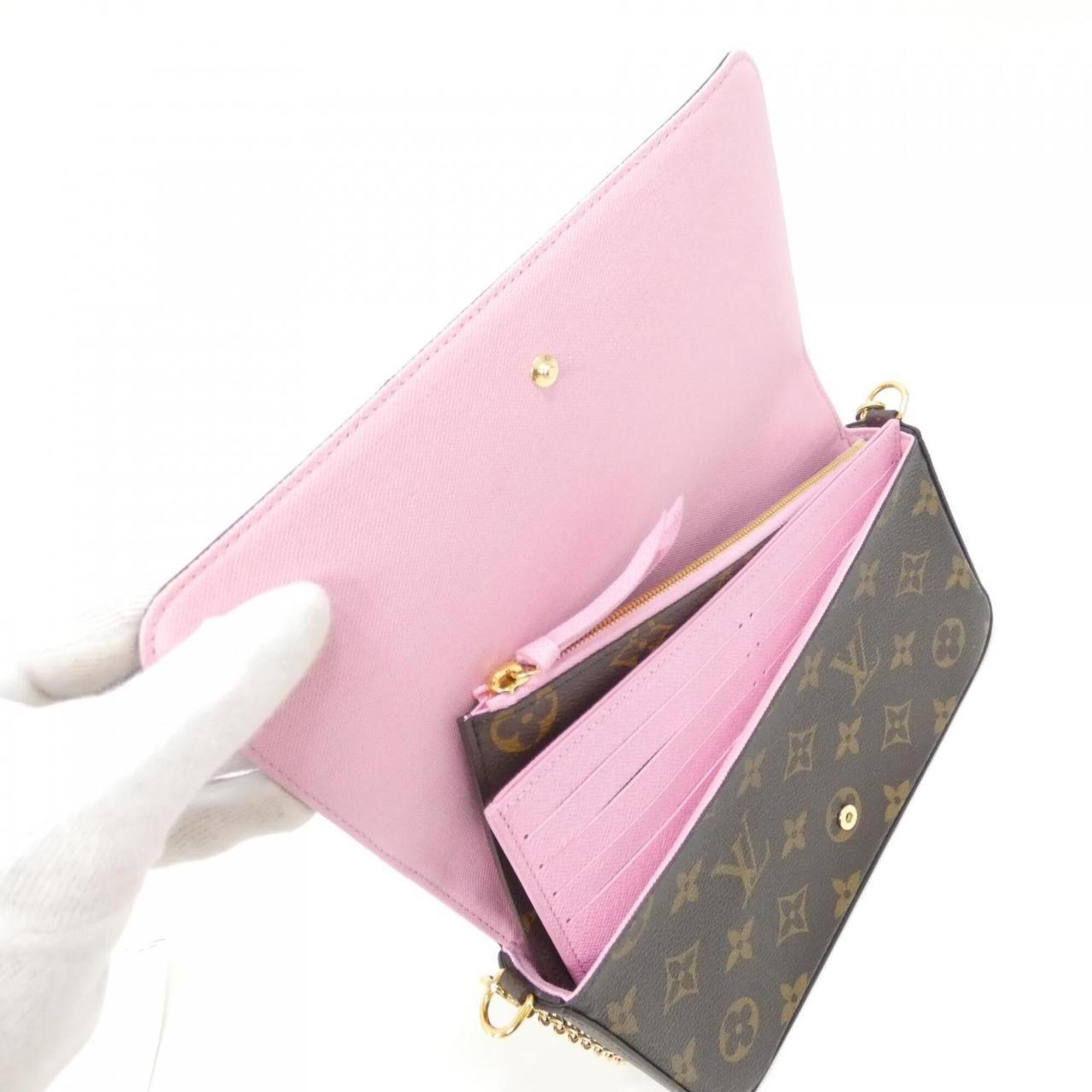 Louis Vuitton Marron Monogram Coated Canvas Pochette Shoulder Bag (Pre-Owned)