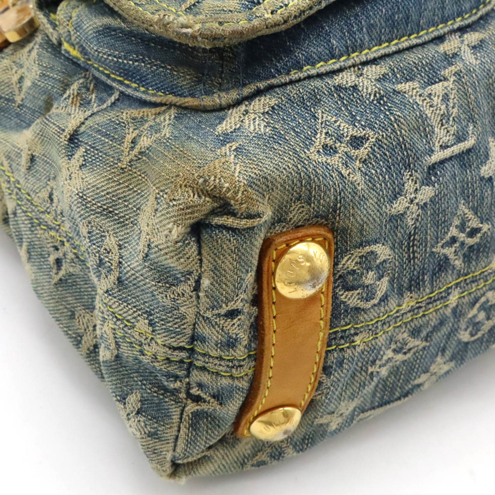 Louis Vuitton Blue Monogram Denim Shoulder Bag (Pre-Owned)