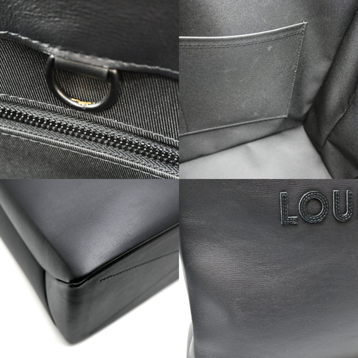 Louis Vuitton Black Leather Tote Bag (Pre-Owned)