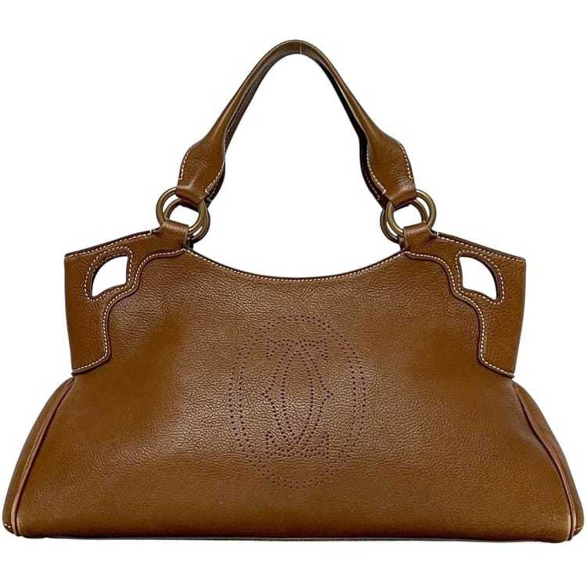 Cartier Brown Leather Handbag (Pre-Owned)