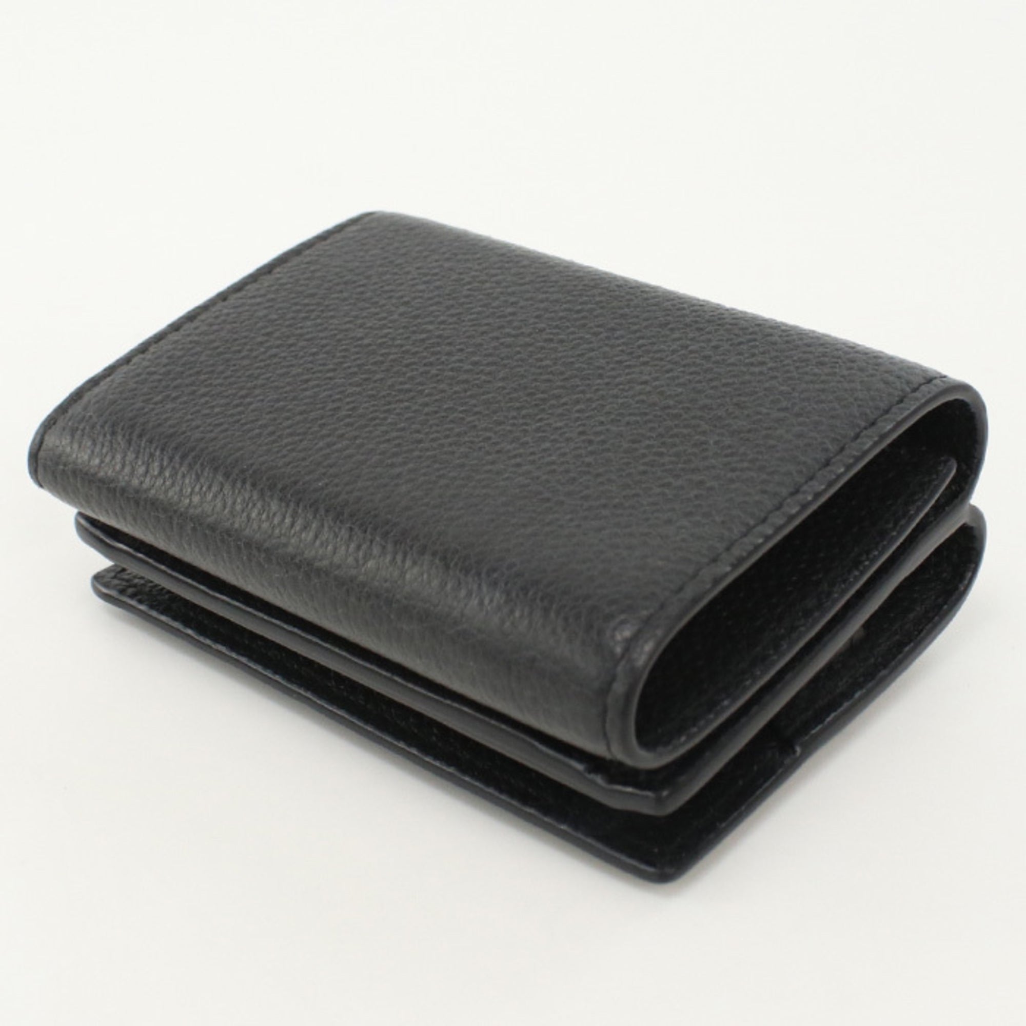 Saint Laurent Black Leather Wallet (Tri-Fold) (Pre-Owned)