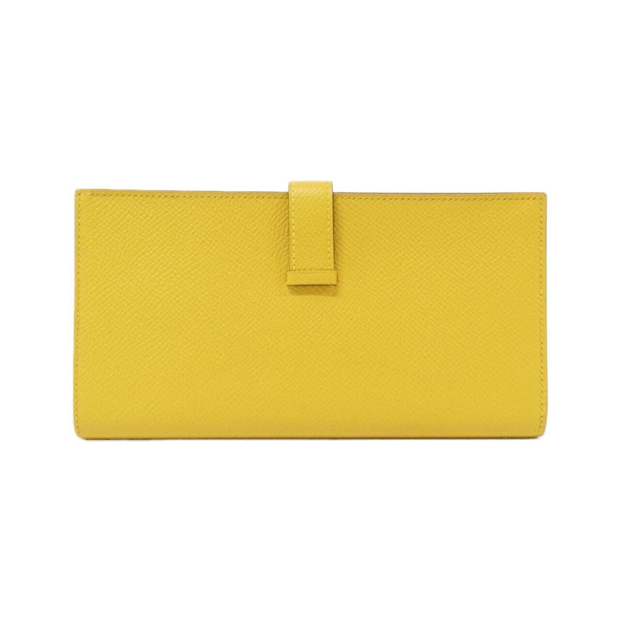 Hermes Yellow Epsom Leather Long Wallet (Bi-Fold) (Pre-Owned)