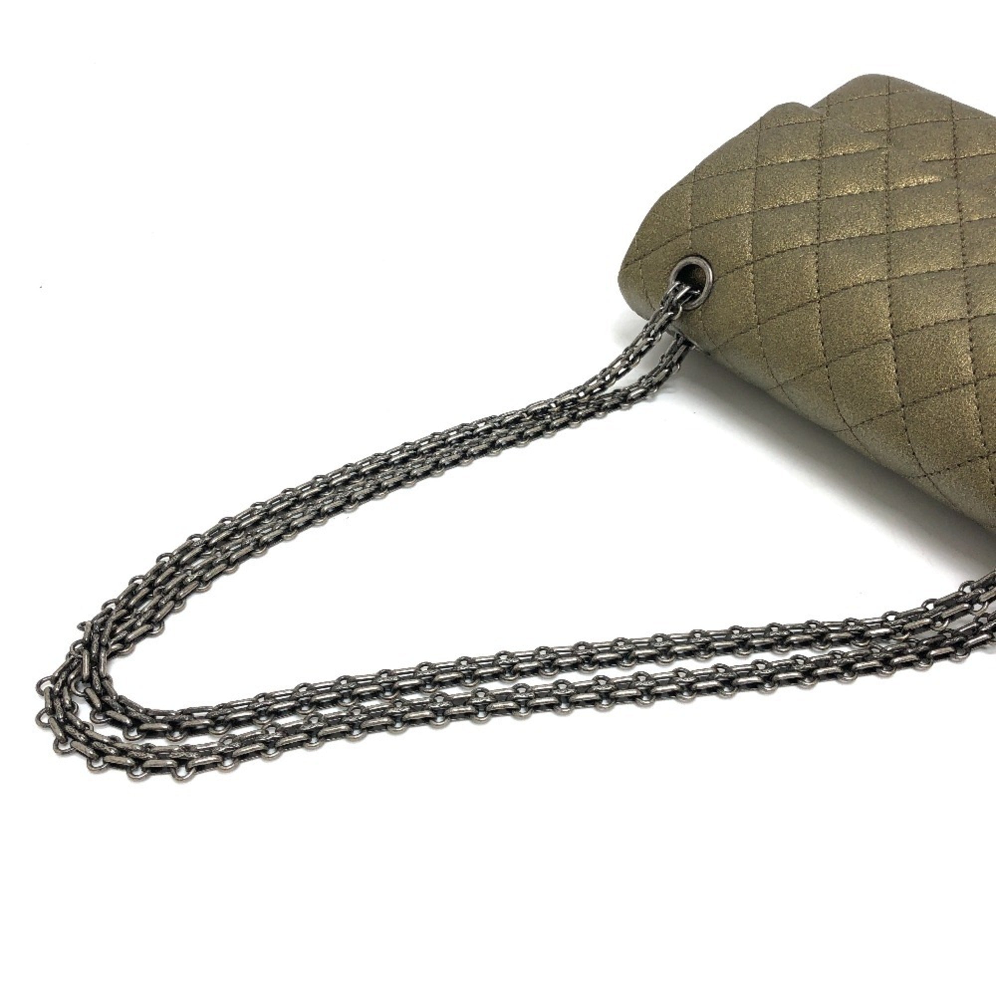 Chanel Bronze Leather Shoulder Bag (Pre-Owned)