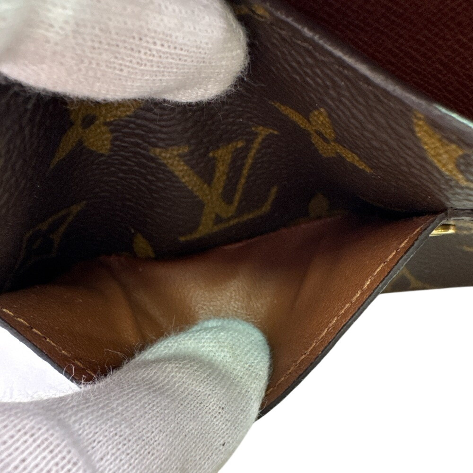 Louis Vuitton Monogram Brown Leather Long Wallet (Bi-Fold) (Pre-Owned)