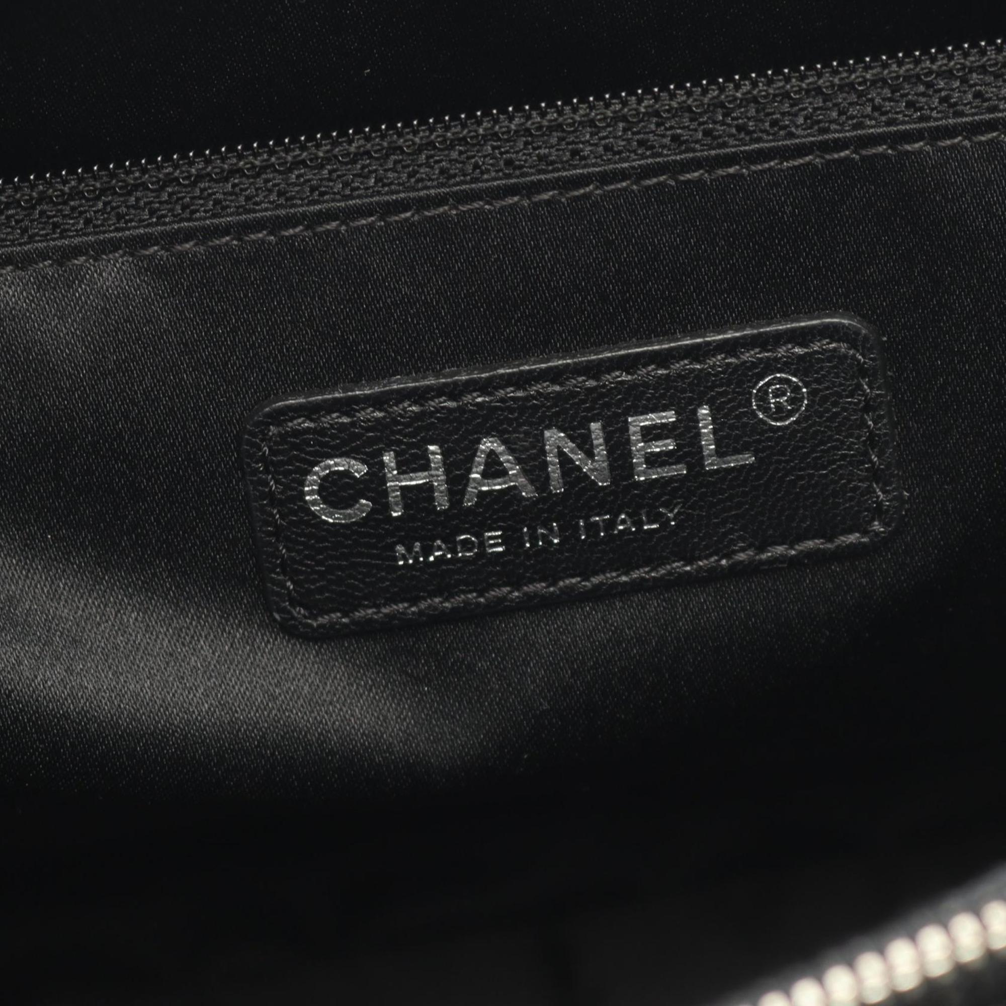 Chanel Black Grained Calfskin Handbag Tote Bag (Pre-Owned)