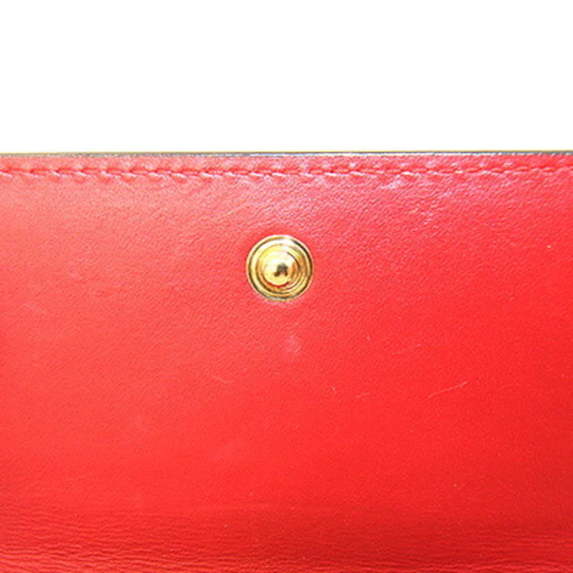 Gucci Beige Blue Red Color Pvc Leather Coin Purse/Coin Case (Pre-Owned)