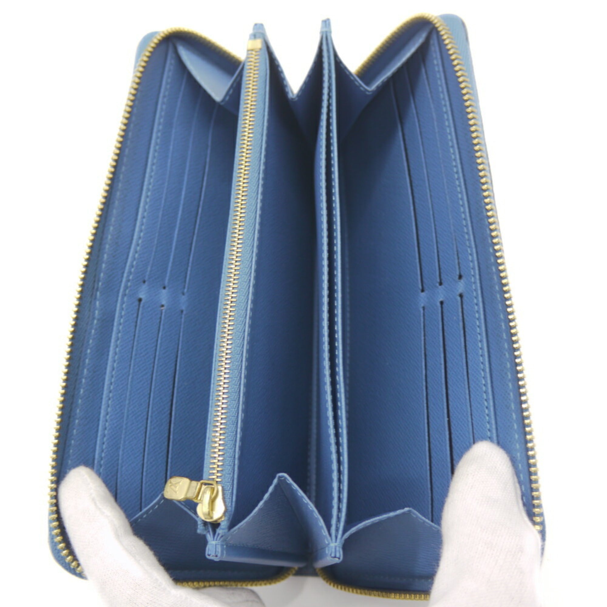Louis Vuitton Blue Blue Jean Monogram Monogram Canvas Long Wallet (Bi-Fold) (Pre-Owned)