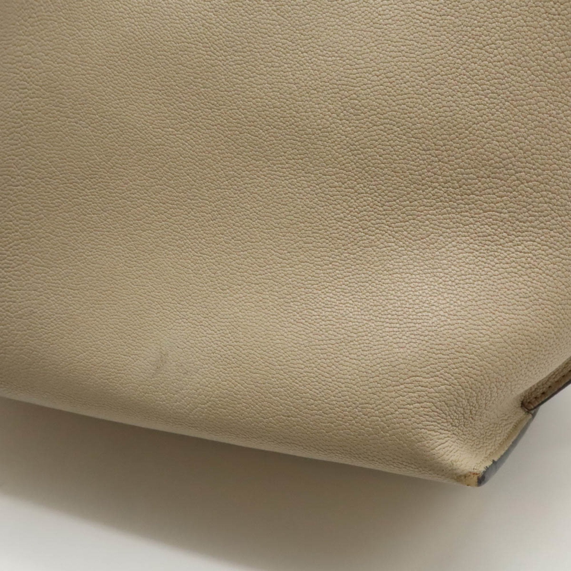 Loewe Light Beige Leather Shoulder Bag Tote Bag (Pre-Owned)