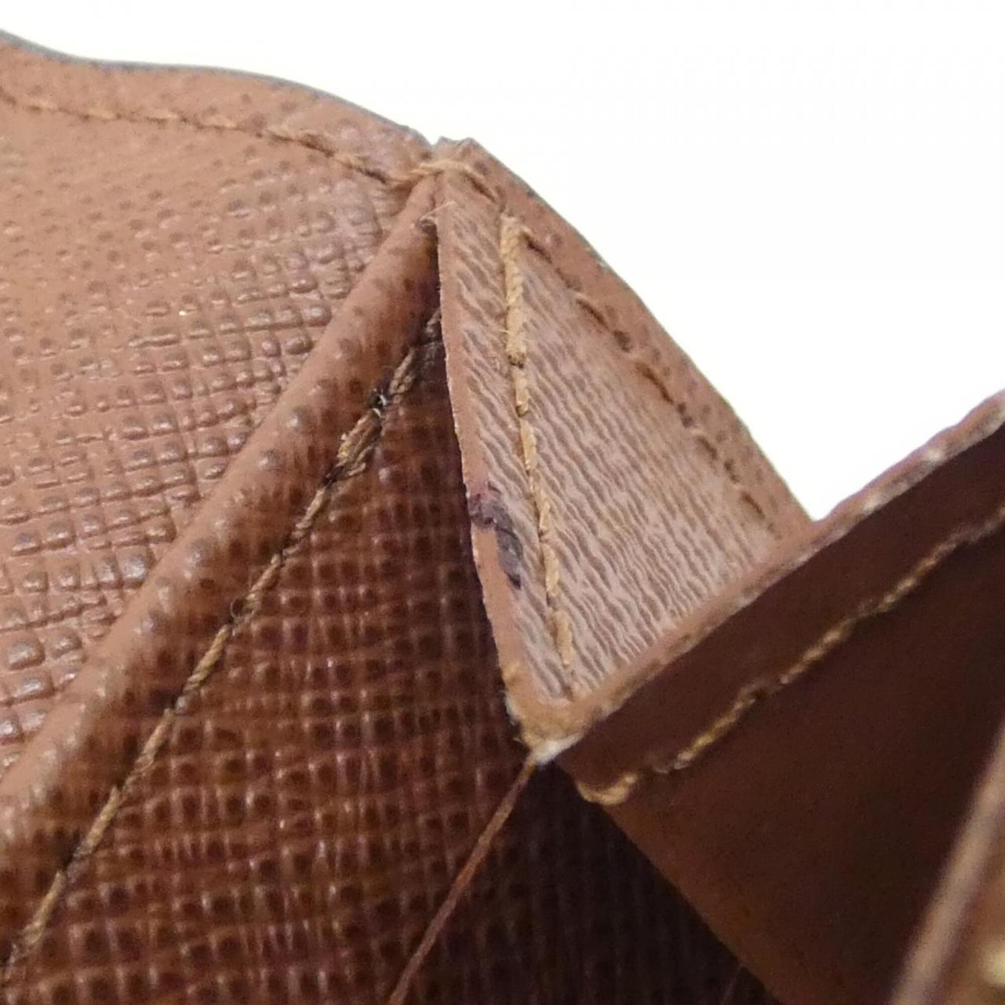 Louis Vuitton Marron Coated Canvas Long Wallet (Bi-Fold) (Pre-Owned)