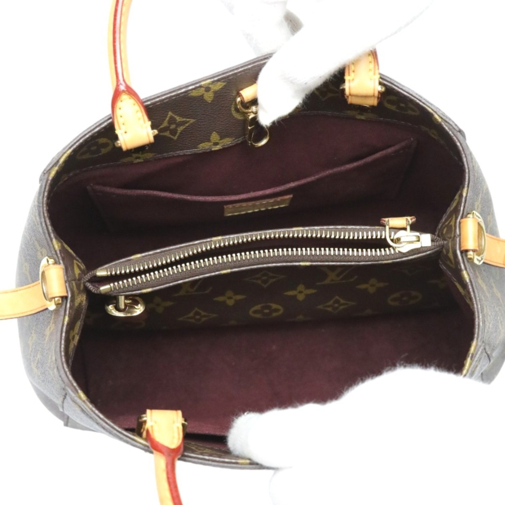Louis Vuitton Brown Monogram Canvas Handbag Shoulder Bag (Pre-Owned)