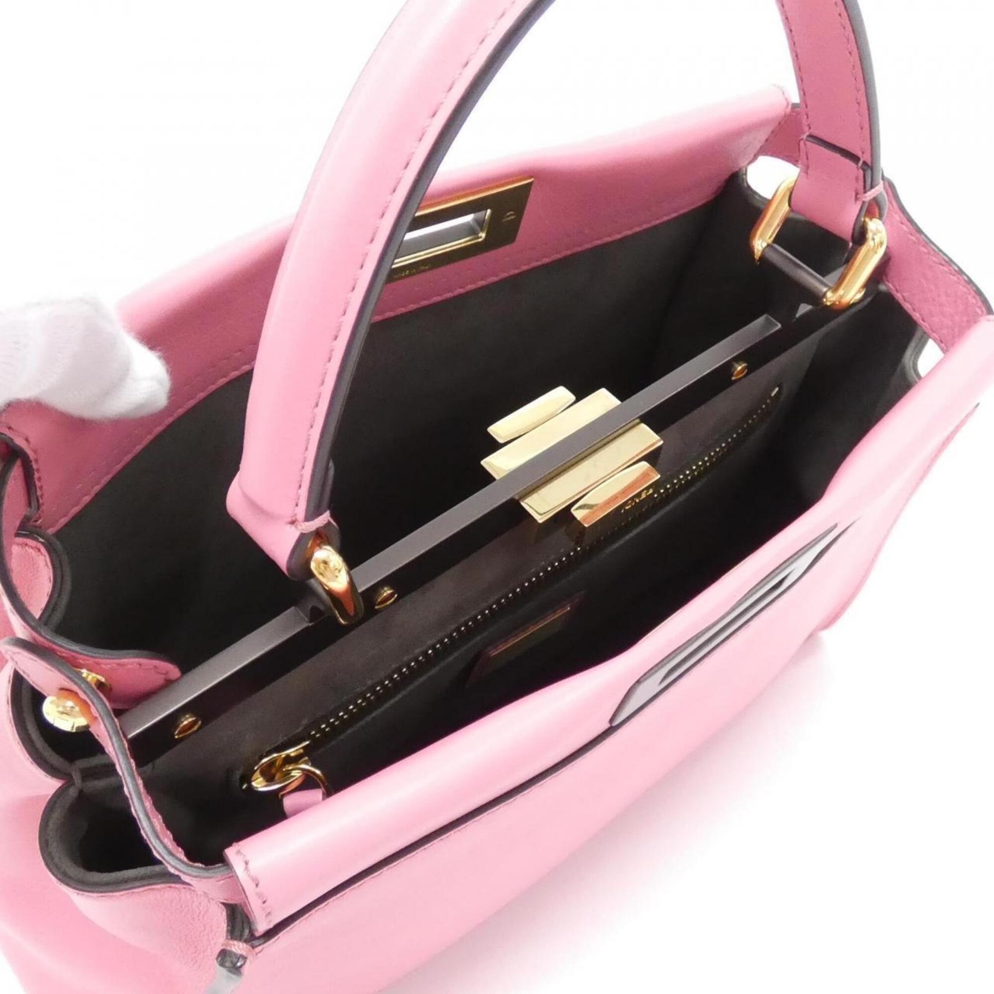 Fendi Pink Leather Handbag (Pre-Owned)