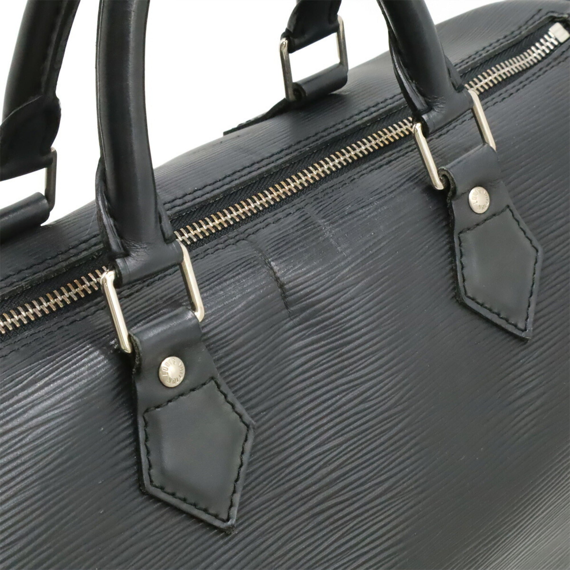 Louis Vuitton Noir Epi Leather Boston Bag Handbag (Pre-Owned)