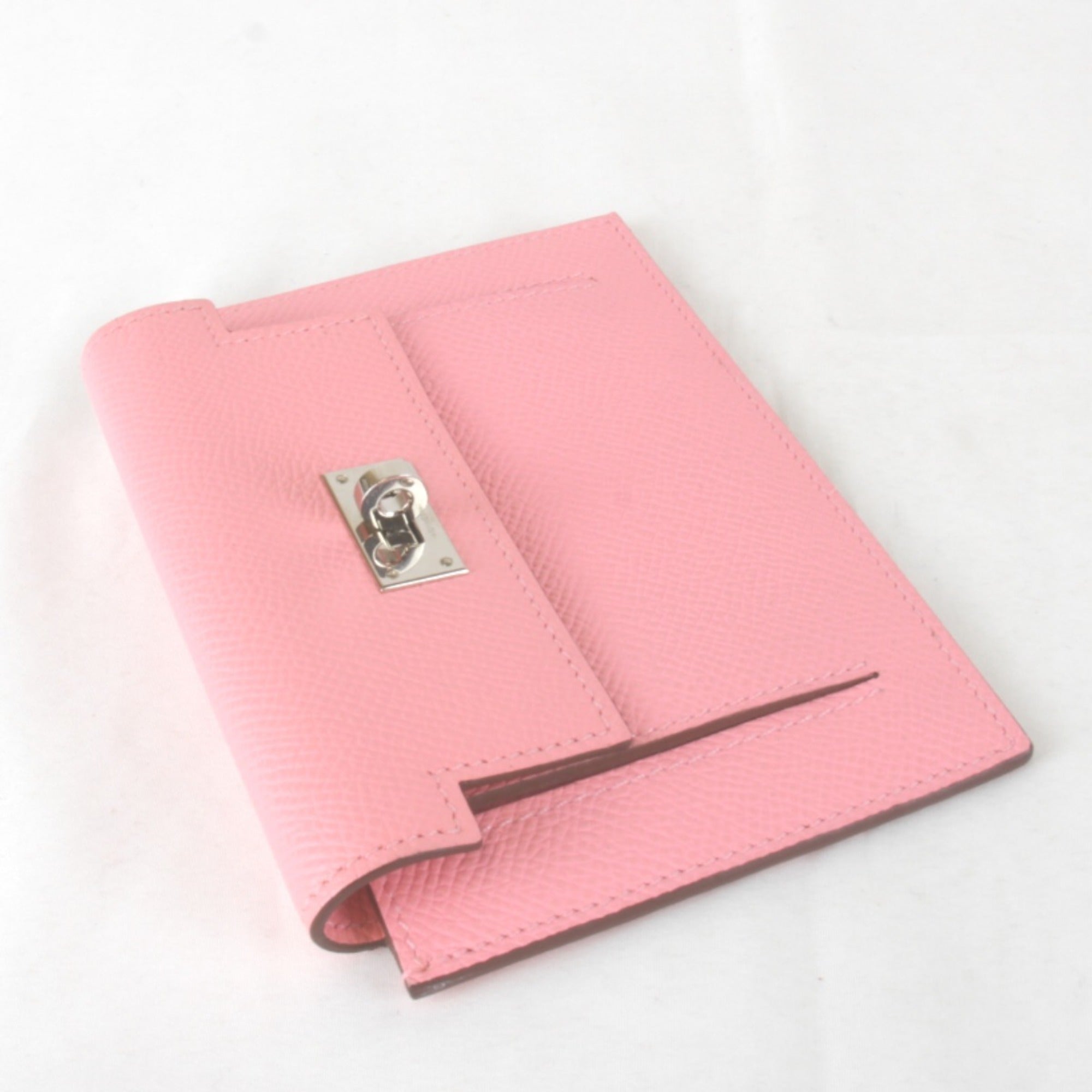Hermes Kelly Pink Leather Coin Purse/Coin Case (Pre-Owned)