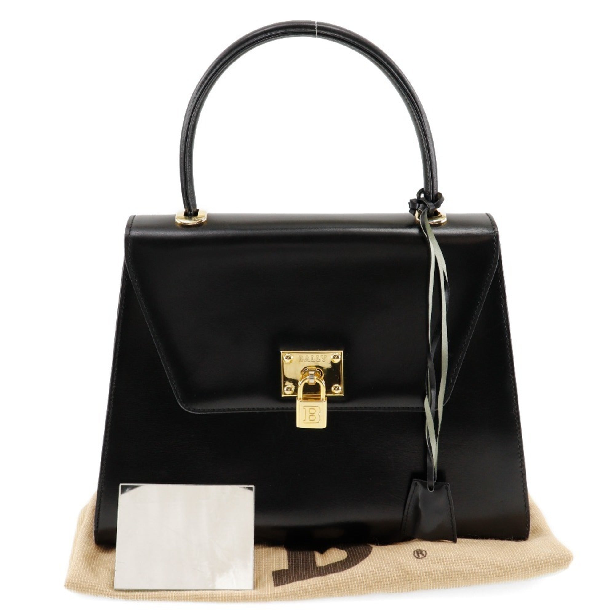Bally Black Leather Handbag (Pre-Owned)