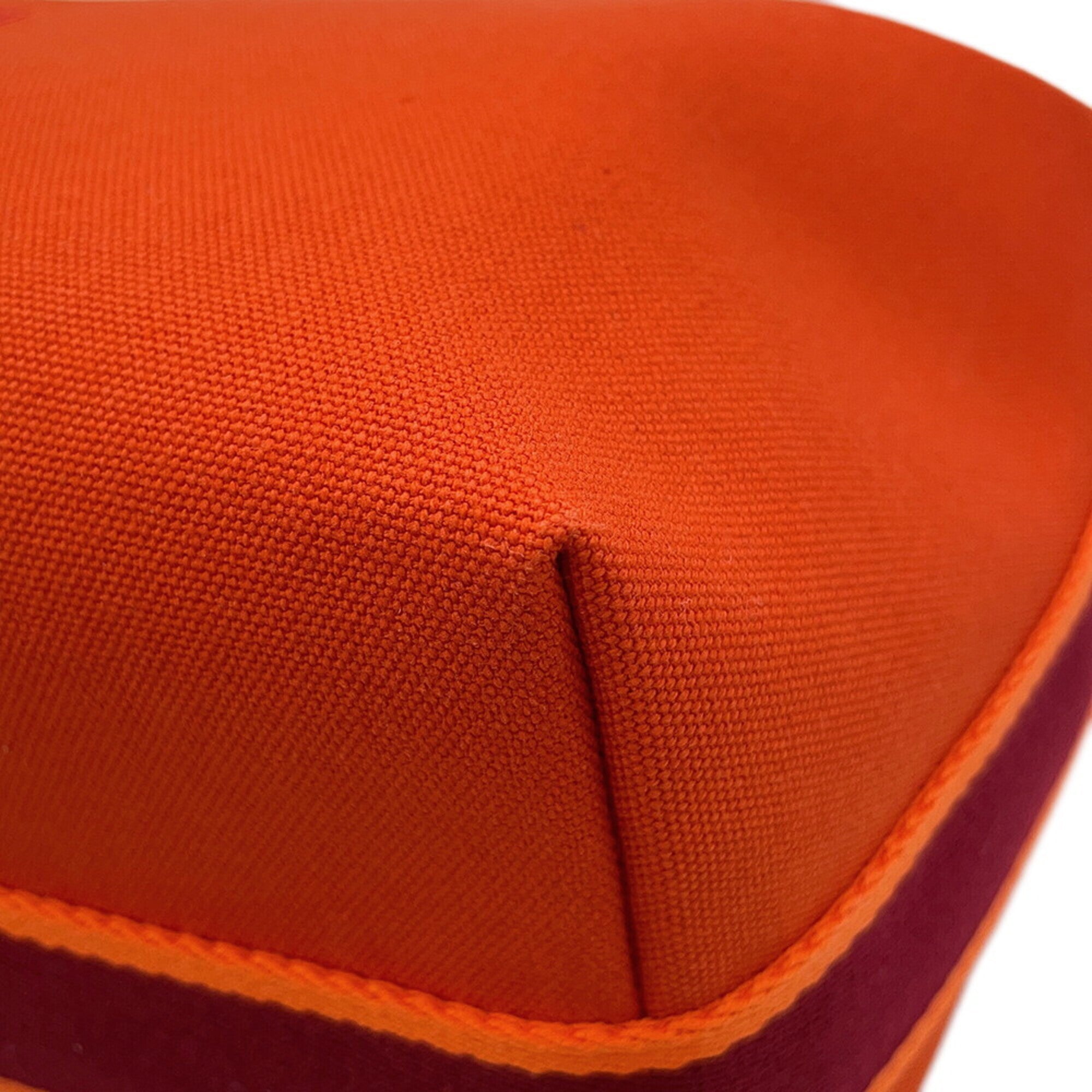 Hermes Kara Feu Canvas Handbag Pouch (Pre-Owned)