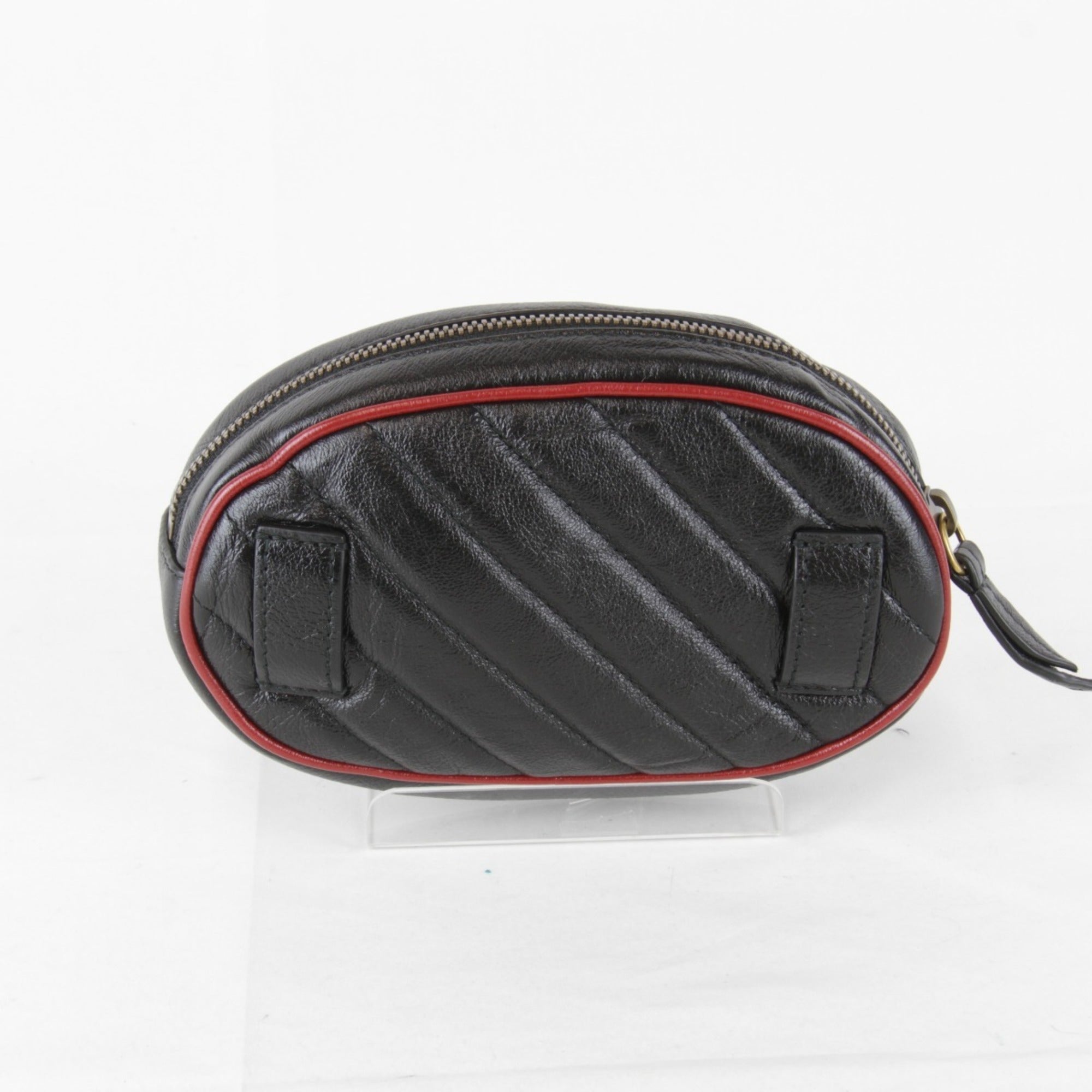 Gucci Gg Marmont Black Leather Fanny Pack (Pre-Owned)