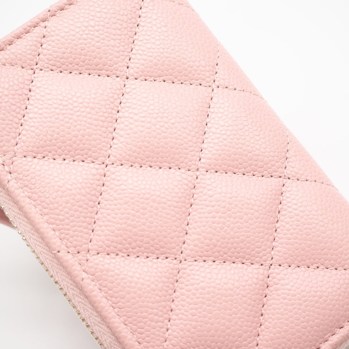 Chanel Matelasse Pink Grained Calfskin Coin Purse/Coin Case (Pre-Owned)