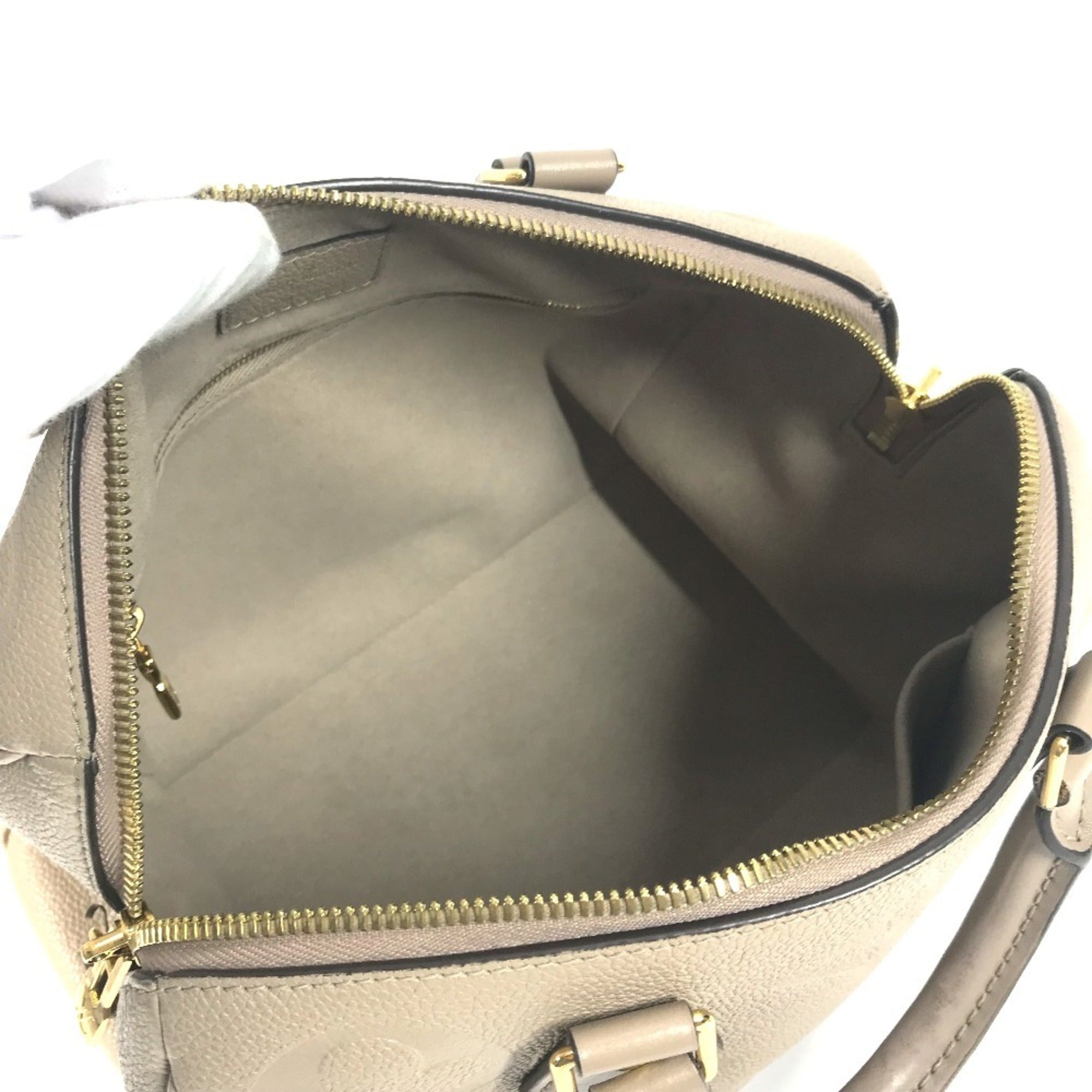 Louis Vuitton Beige Tourterelle Monogram Empreinte Boston Bag Handbag Shoulder Bag (Pre-Owned)
