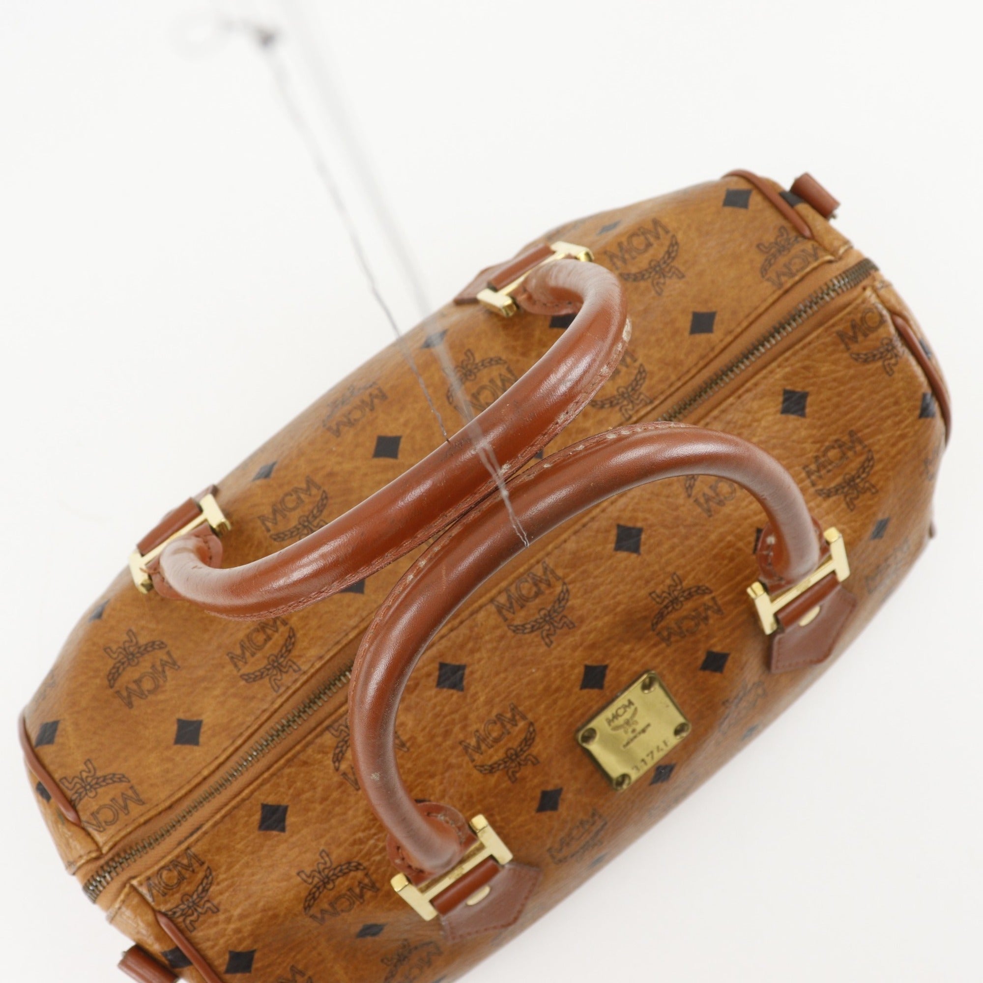 Mcm Brown Pvc Boston Bag Handbag (Pre-Owned)