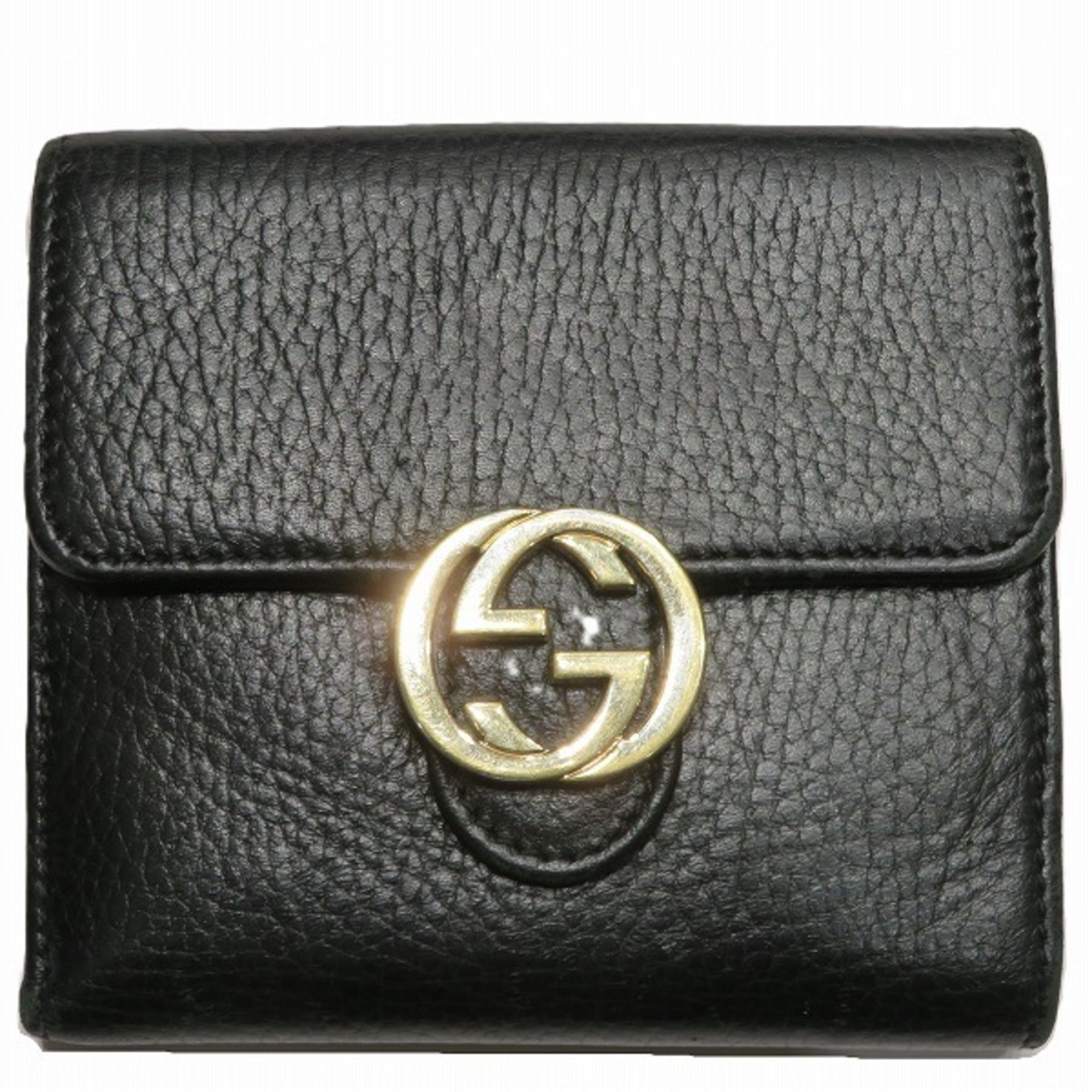Gucci Black Leather Wallet (Tri-Fold) (Pre-Owned)
