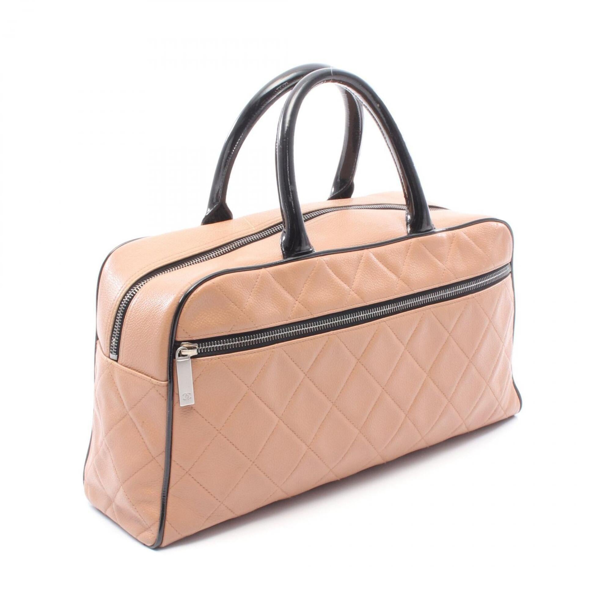 Chanel Black Pink Grained Calfskin Handbag Tote Bag (Pre-Owned)