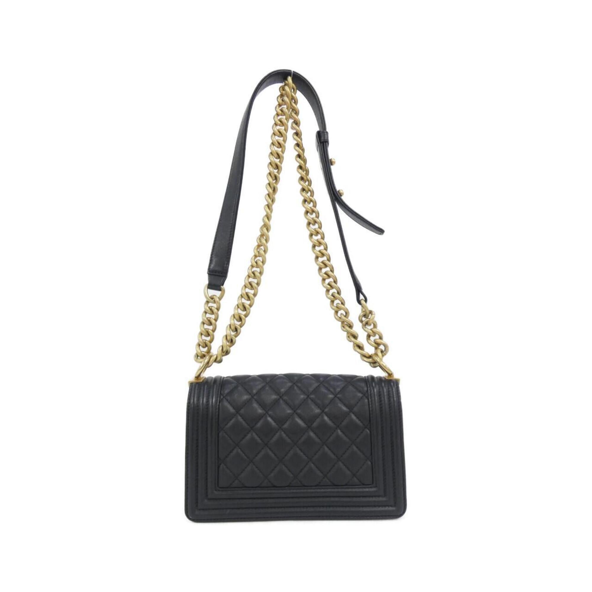 Chanel Black Leather Shoulder Bag (Pre-Owned)