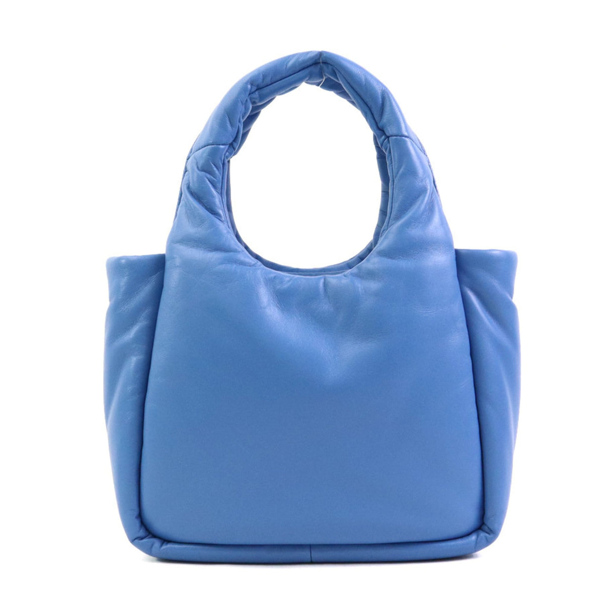 Prada Blue Leather Handbag Shoulder Bag (Pre-Owned)