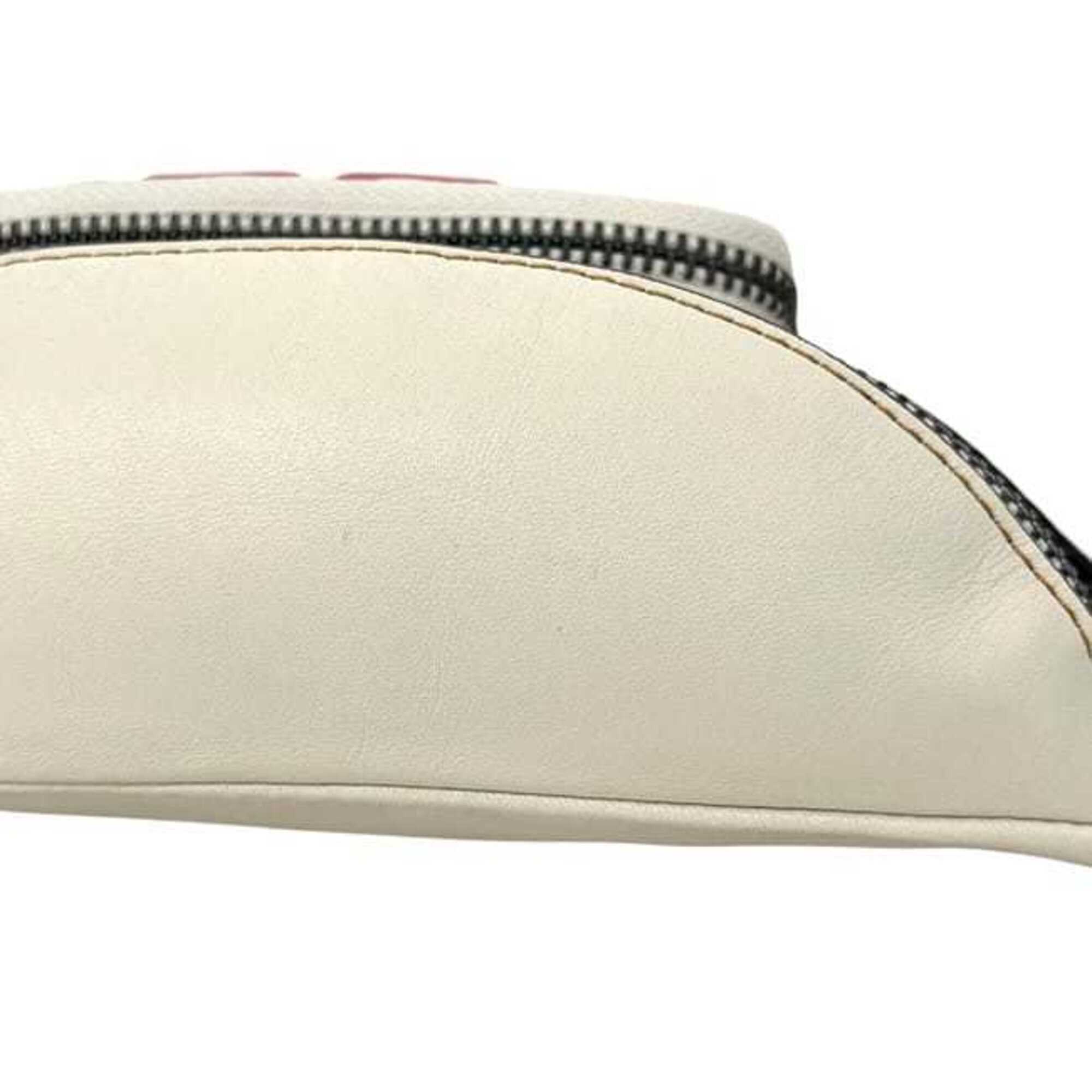 Coach Signature Multi-Color White Pvc Leather Sling Bag (Pre-Owned)