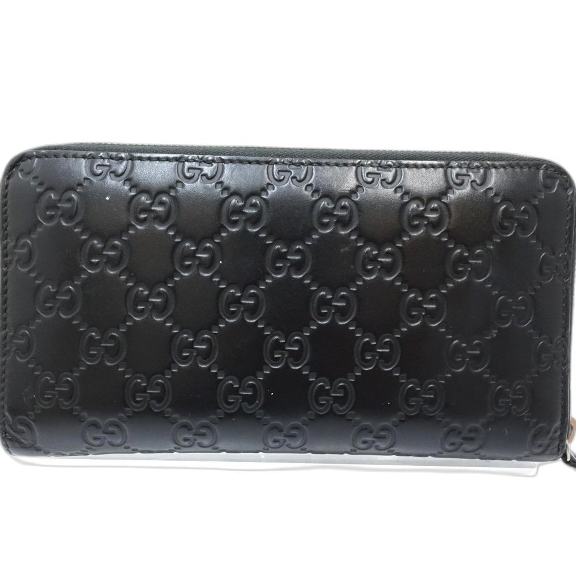 Gucci Black Leather Long Wallet (Bi-Fold) (Pre-Owned)