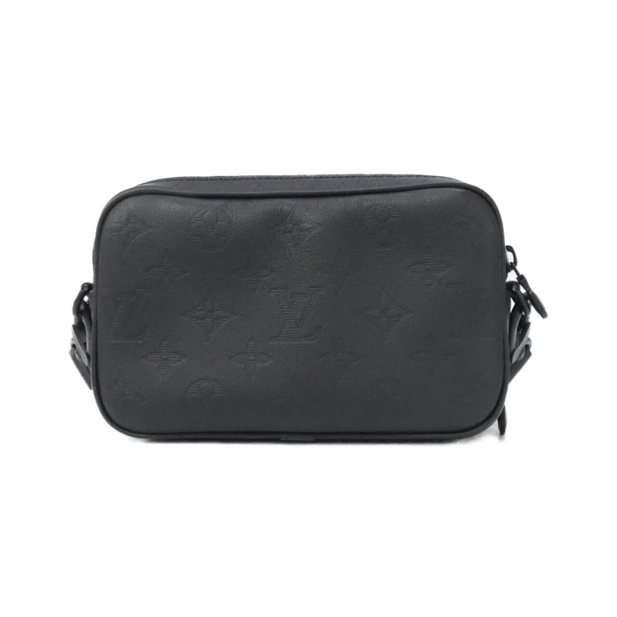 Louis Vuitton Black Leather Shoulder Bag (Pre-Owned)