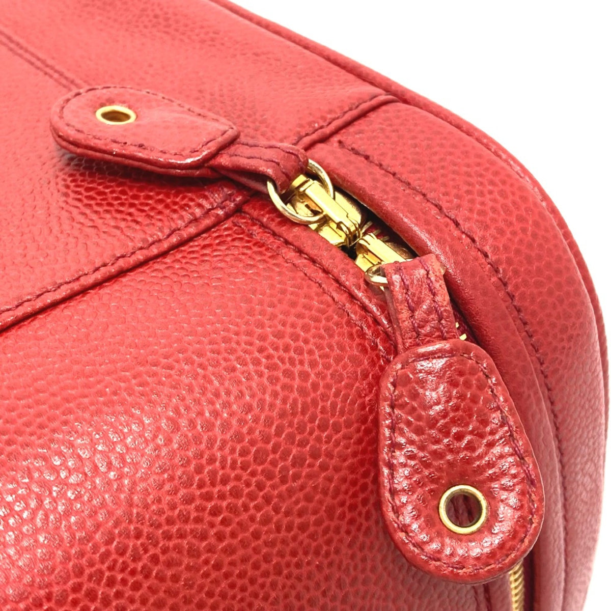 Chanel Red Leather Shoulder Bag (Pre-Owned)