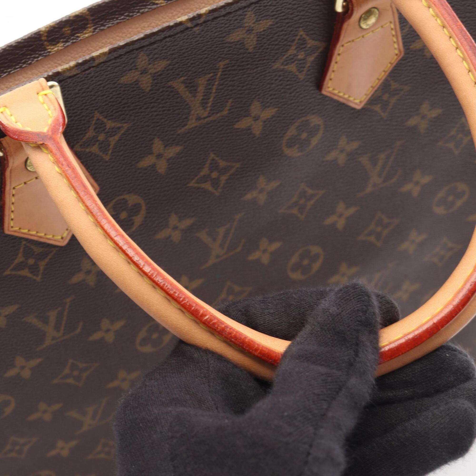 Louis Vuitton Brown Coated Canvas Leather Handbag Tote Bag (Pre-Owned)