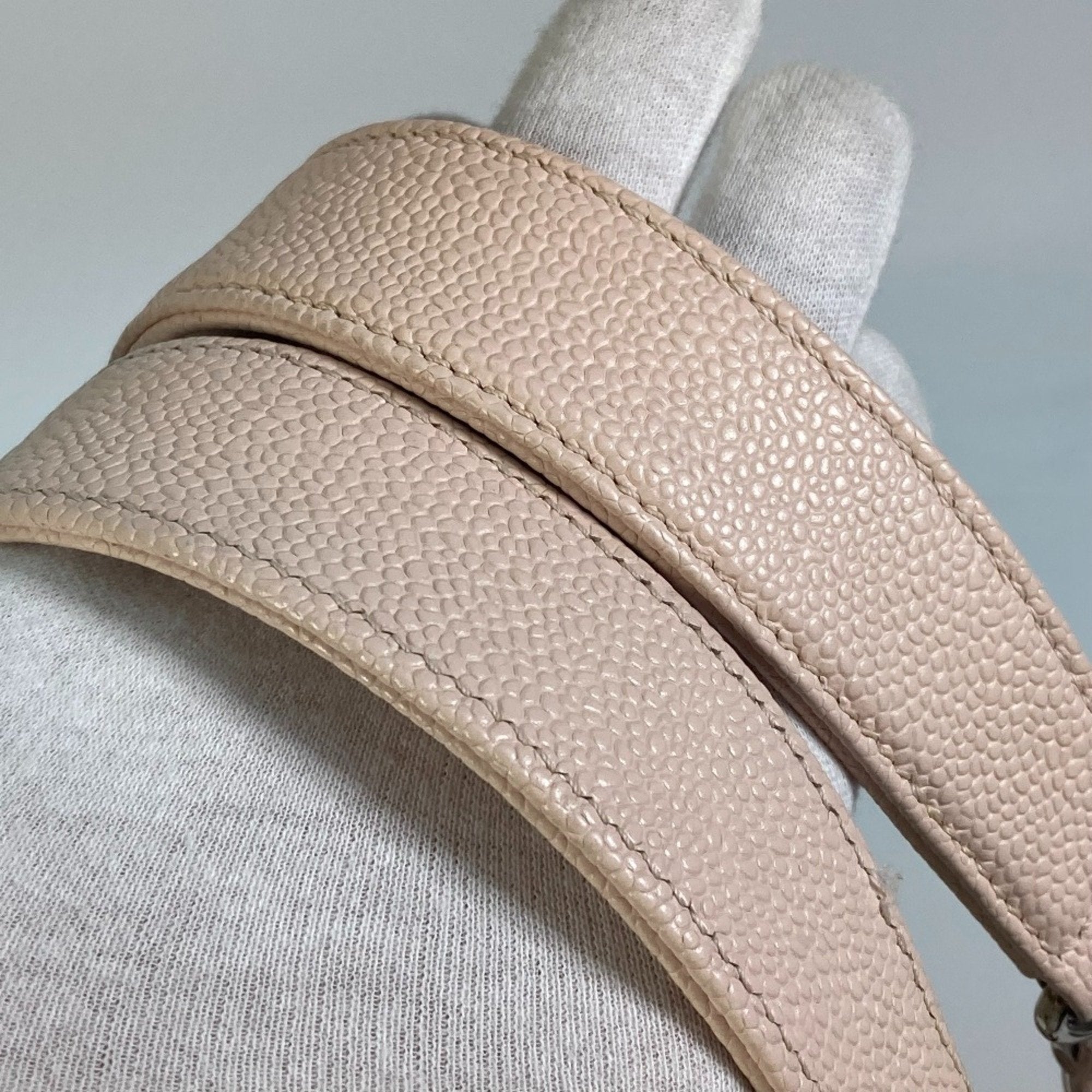 Chanel Matelasse Pink Grained Calfskin Shoulder Bag Tote Bag (Pre-Owned)