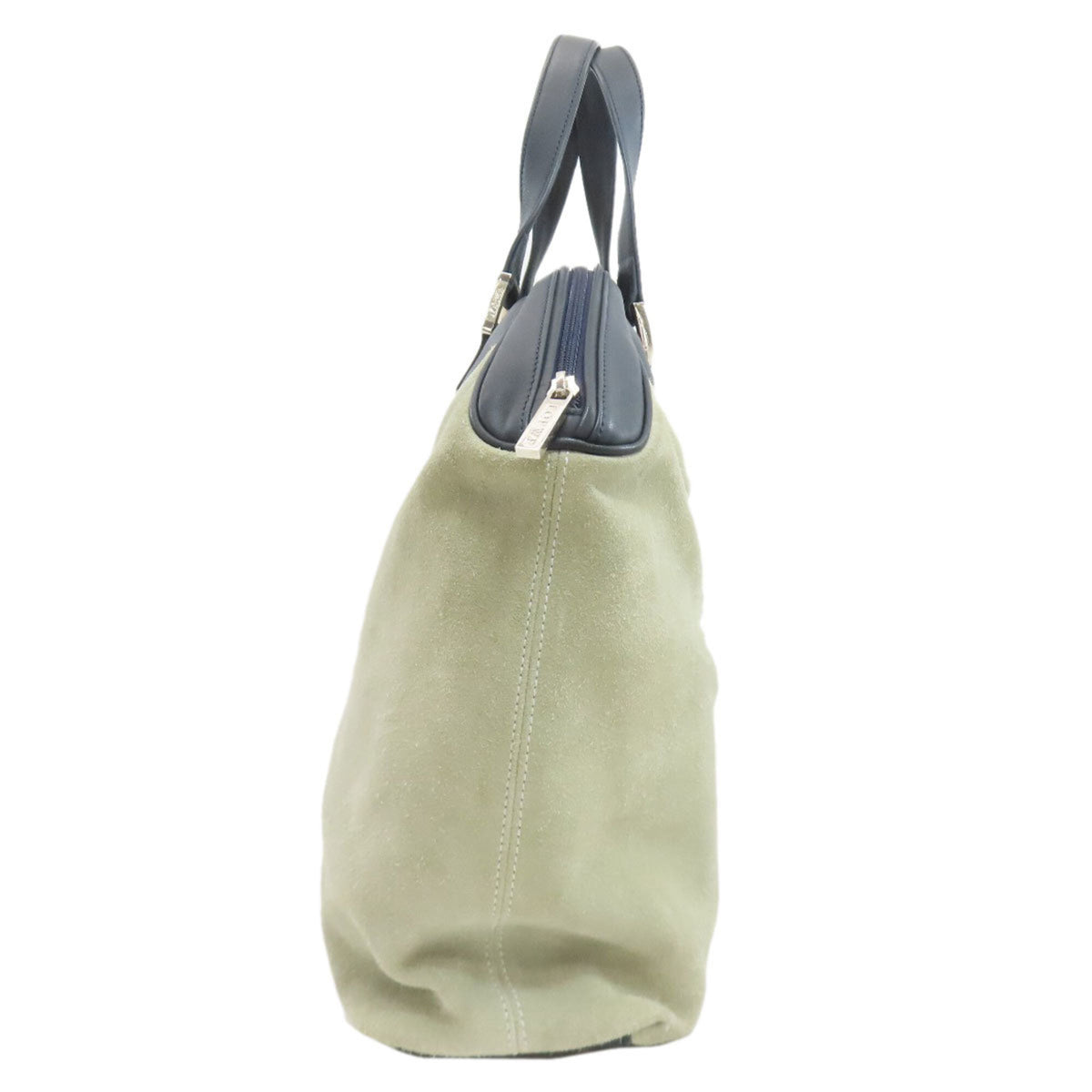 Loewe Navy Leather Suede Tote Bag (Pre-Owned)