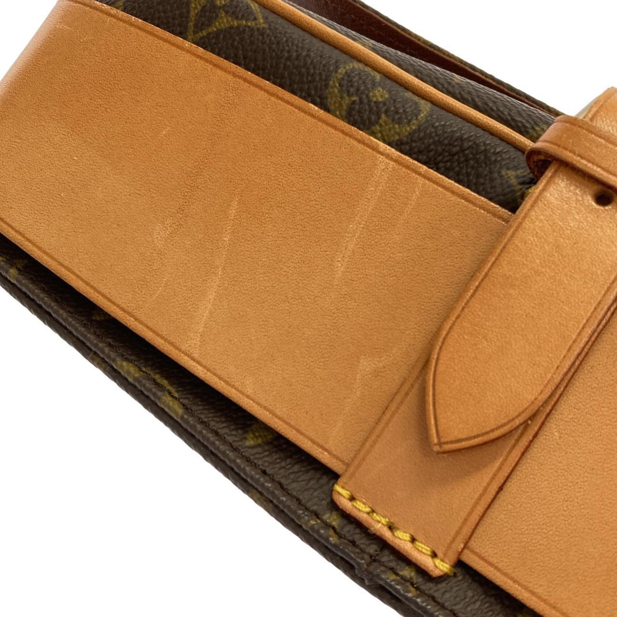 Louis Vuitton Marron Coated Canvas Shoulder Bag (Pre-Owned)