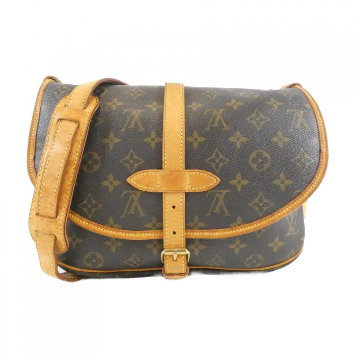 Louis Vuitton Marron Coated Canvas Shoulder Bag (Pre-Owned)
