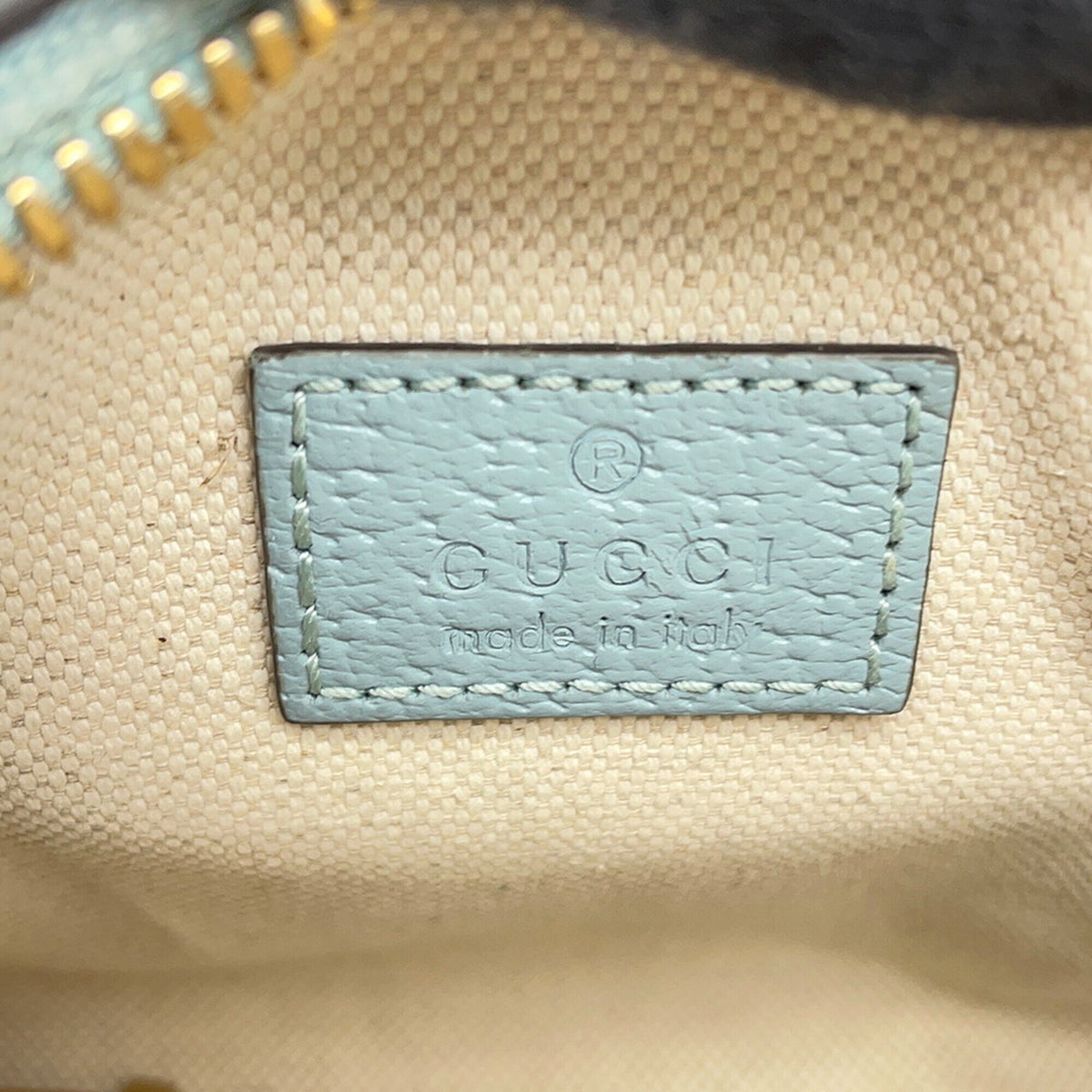 Gucci Light Blue Gg Supreme Leather Boston Bag Handbag Shoulder Bag (Pre-Owned)