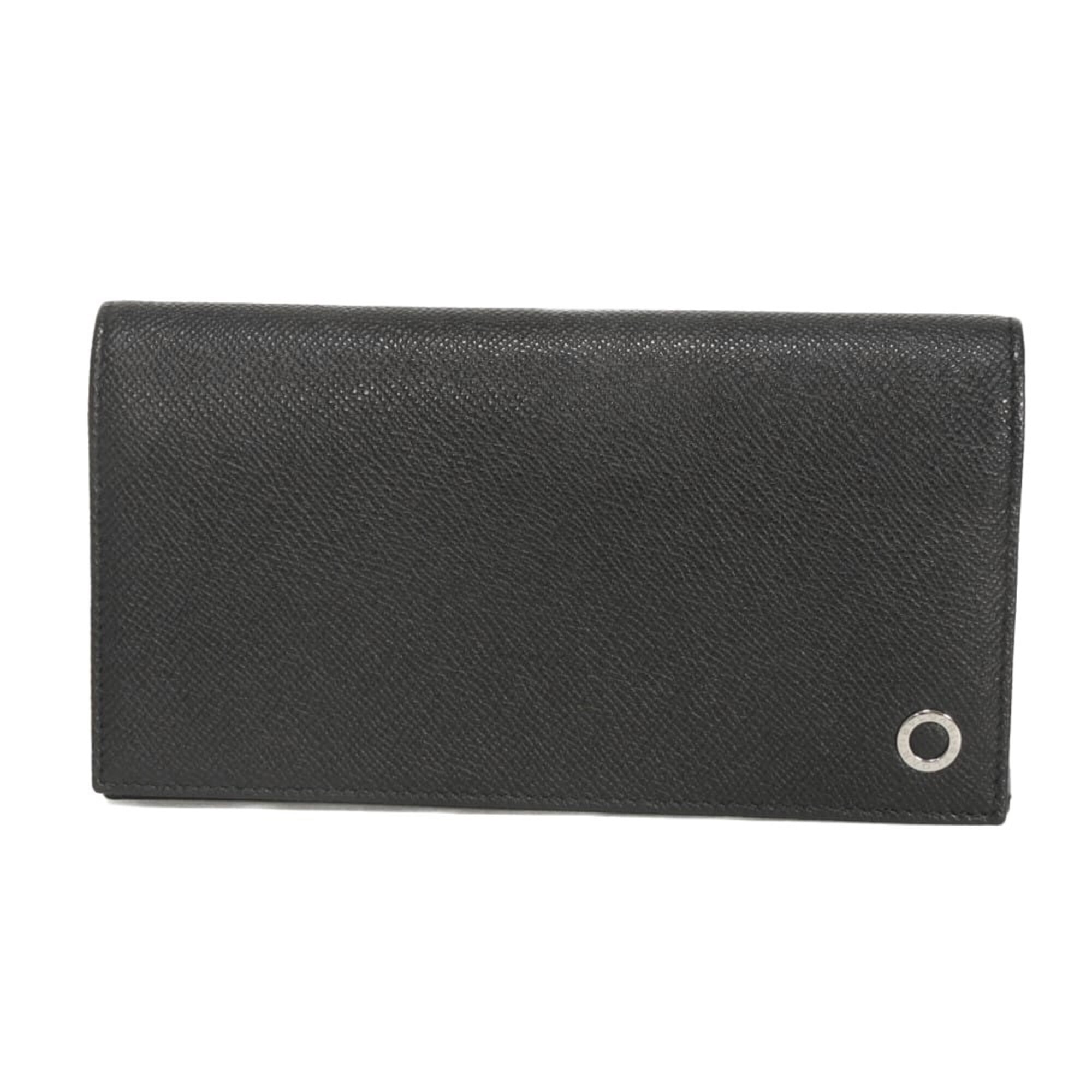 Bvlgari Black Leather Long Wallet (Bi-Fold) (Pre-Owned)