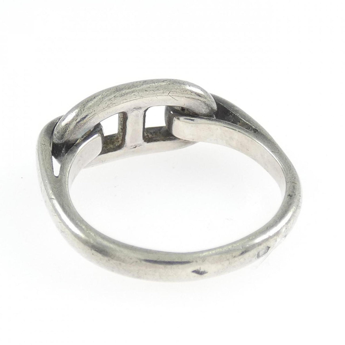 Hermes Silver Silver 925 Band Ring (Pre-Owned)