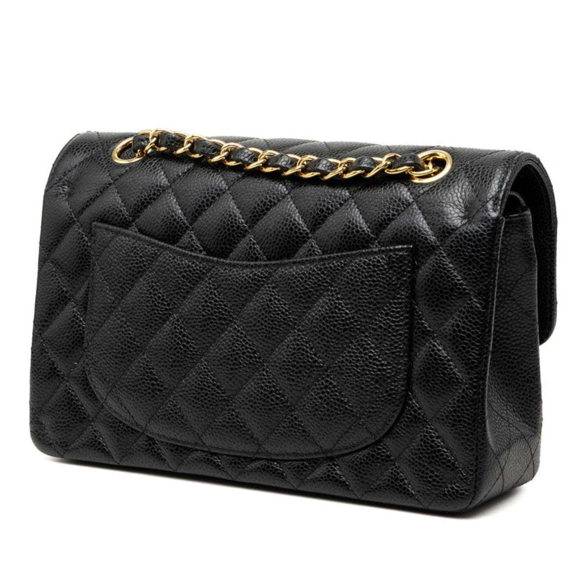 Chanel Black Grained Calfskin Shoulder Bag (Pre-Owned)