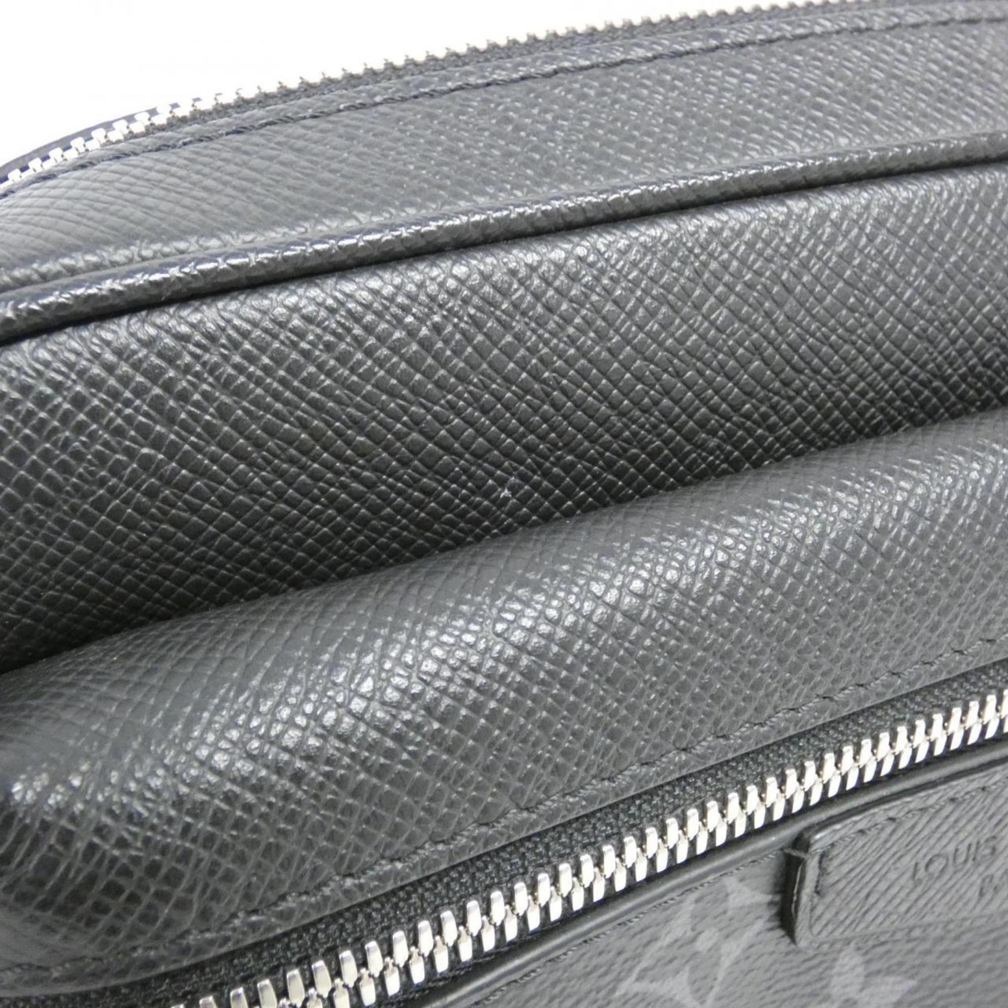 Louis Vuitton Black Coated Canvas Shoulder Bag (Pre-Owned)