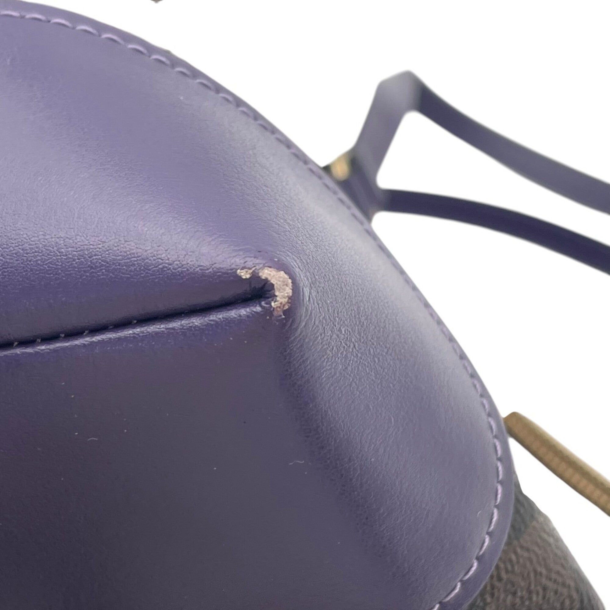 Coach Brown Purple Pvc Leather Handbag Tote Bag (Pre-Owned)